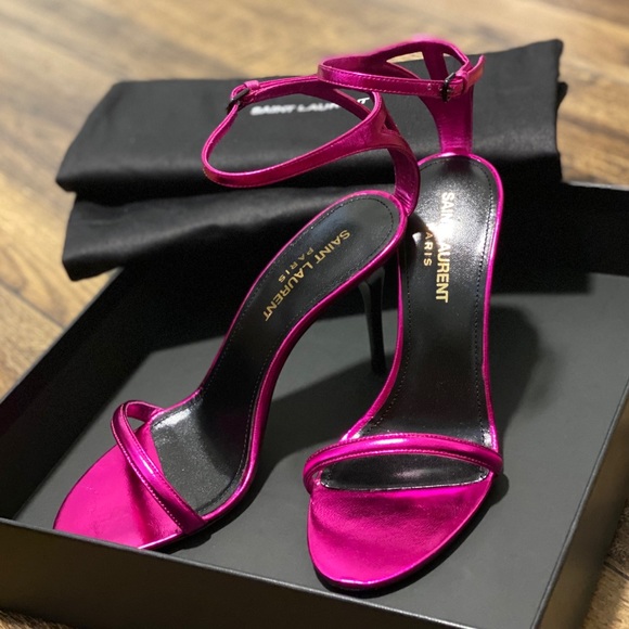 NWT Saint Laurent Lexi Fushia sandals - Picture 11 of 15